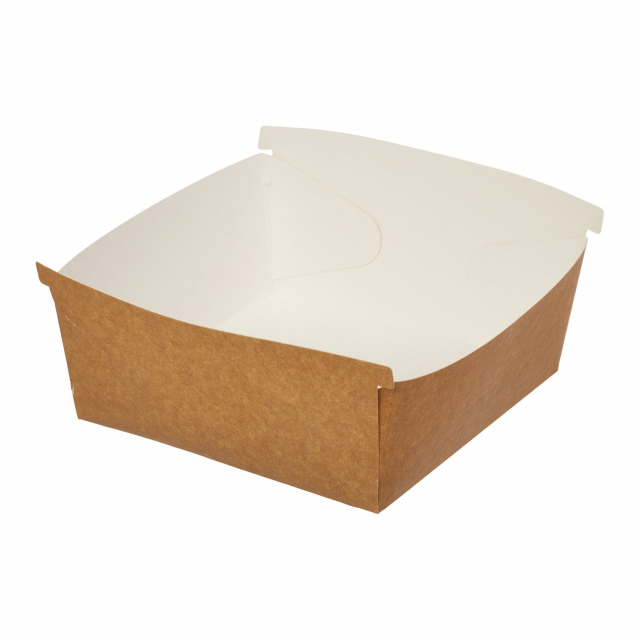Лоток бумажный для гамбургера Combi Box 120*120*65 мм 
