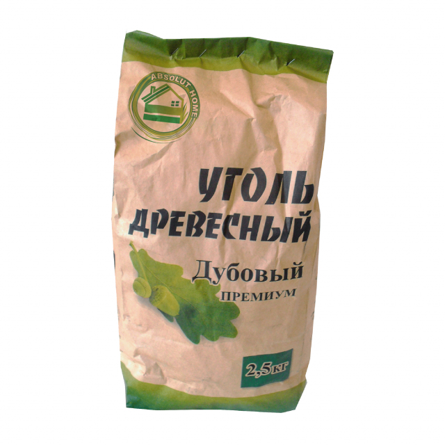 Уголь древесный 2.5 кг из твердолиственных пород 